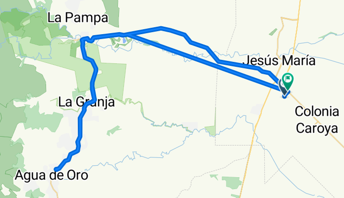 De Calle 48 1155, Colonia Caroya a Avenida San Martín 1079, Colonia Caroya