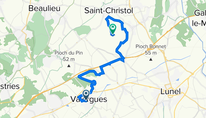 De 15 Chemin des Olivettes, Valergues à Chemin des Coustoulis, Saint-Christol