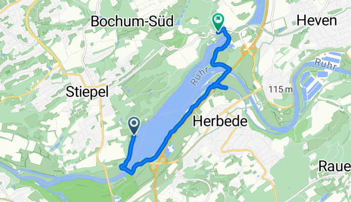 Oveneystraße 48–52, Bochum nach Hevener Straße 311, Bochum