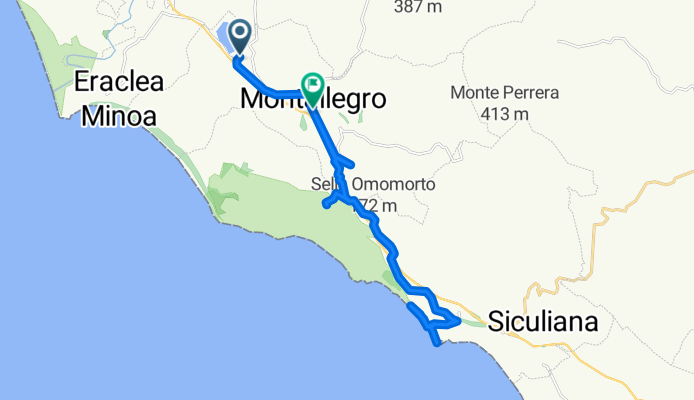 Percorso per Via della Vittoria 49, Montallegro