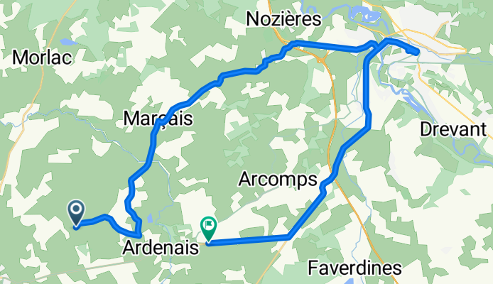 75 Les Caves, Ardenais to Rue des Treize Blés, Loye-sur-Arnon
