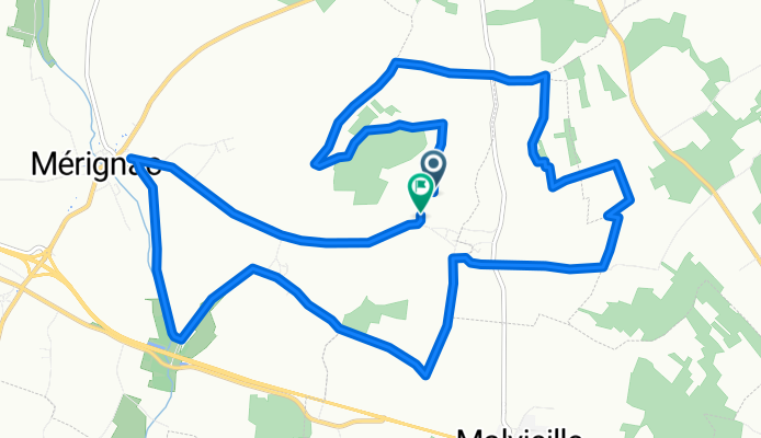 De 1 Chemin du Bois de Garenne, Mérignac à 4 Rue du Château, Mérignac