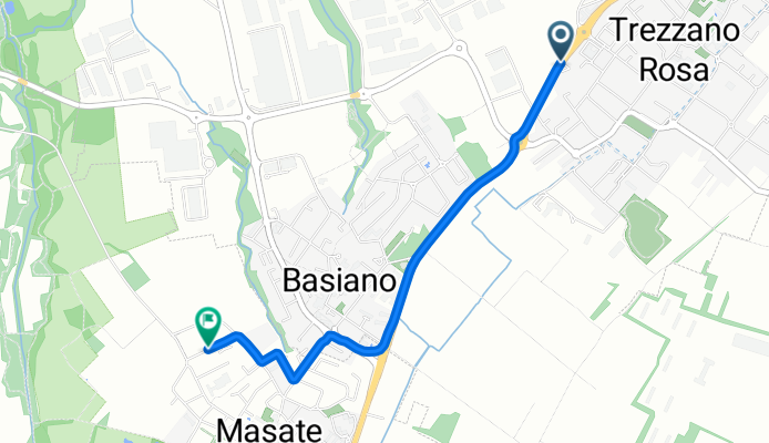 Da Via Verdi 22, Trezzano Rosa a Via Vittorio Veneto 5, Masate