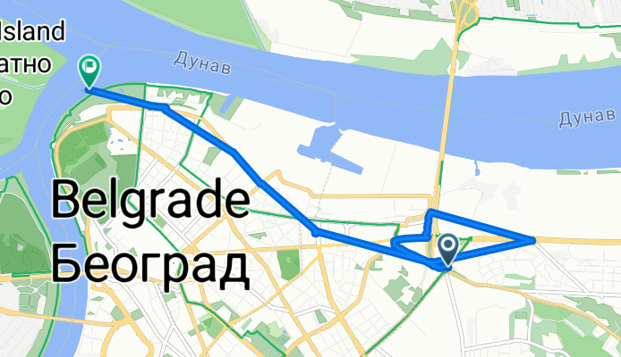 Mije Kovačevića 10a, Beograd nach Unnamed Road, Beograd