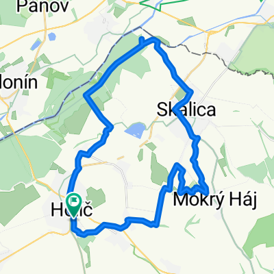 Skalické vinohrady - Vintoperk - Baťov kanál - Holíč