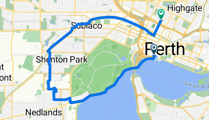 4 William Street, Perth to 1 Church Street, Perth