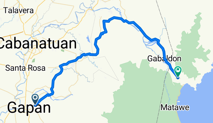 Target1 Gapan City to Palayan - Gabaldon - Dingalan Road