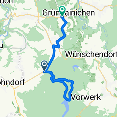 Die neue Kalkstraße, Zschopau nach Am Sportplatz 1, Grünhainichen