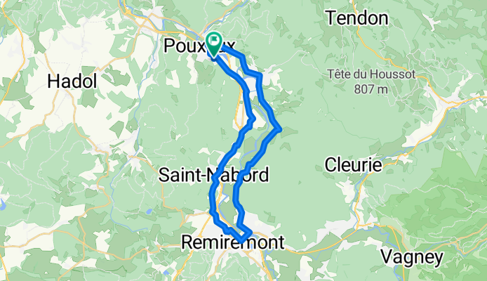 De Rue du Voyen 21, Pouxeux à Rue du Voyen 21, Pouxeux