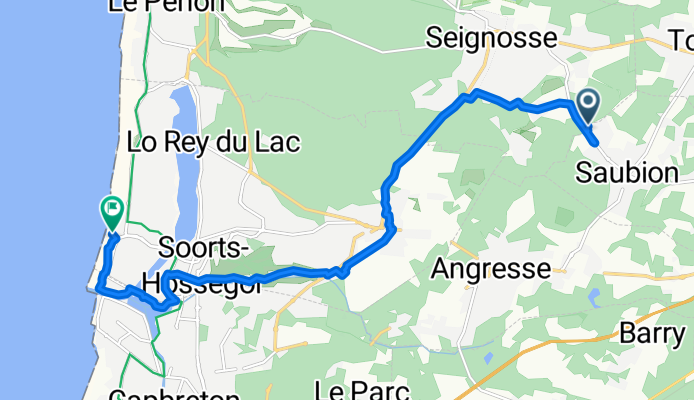 De Route de Seignosse 18, Saubion à Rue des Landais 94, Soorts-Hossegor