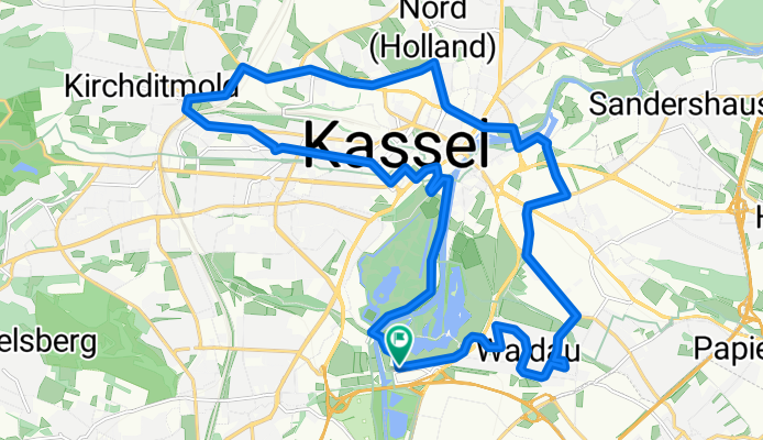 Original Kassel Halbmarathonstrecke 2011
