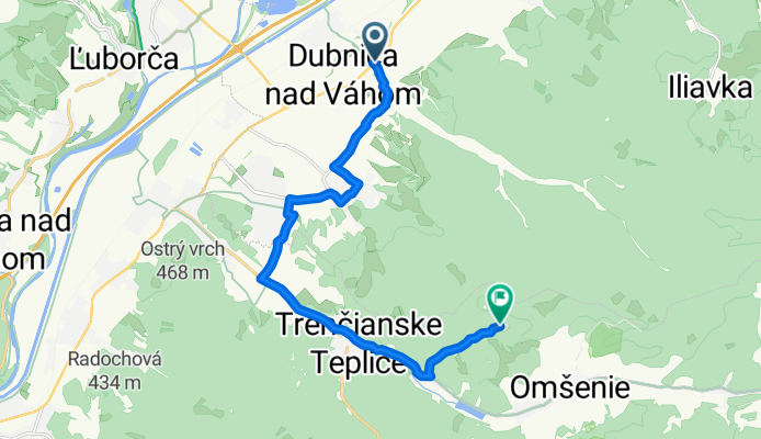 Dubnica n.V. - N.Dubnica - Trenč.Teplice - Kamenné vráta