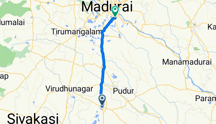 Madurai Road, Aruppukkottai to Unnamed Road, Anuppanadi