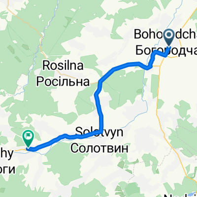 Shevchenka Street, 80, Bohorodchany to С090107, Yablun'ka