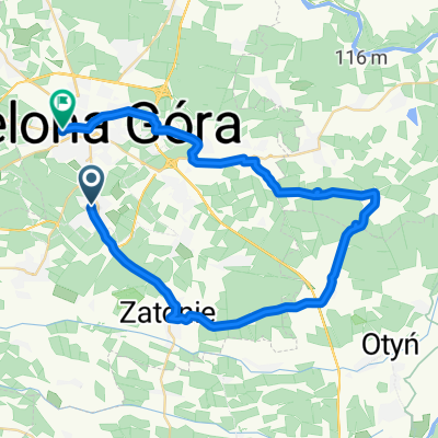Leszczynowa 26, Zielona Góra do Aleja Wojska Polskiego 76, Zielona Góra
