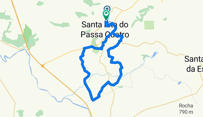 De Rua Waldemar Menegassi, 160–264, Santa Rita do Passa Quatro a Rua Manoel Vieira Palma, 1555–1635, Santa Rita do Passa Quatro