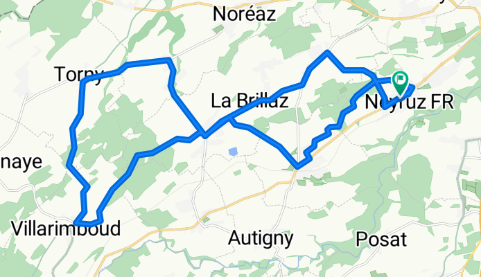 De Route de Fribourg 2, Neyruz à Route de Romont 14, Neyruz