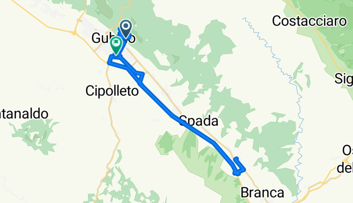 Da Parcheggio Funivia, Gubbio a Piazzale Martin Luther King 2, Gubbio