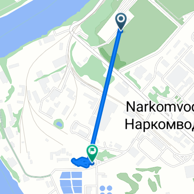 От Железнодорожный переезд, Жуковский до улица Наркомвод 25а, Жуковский