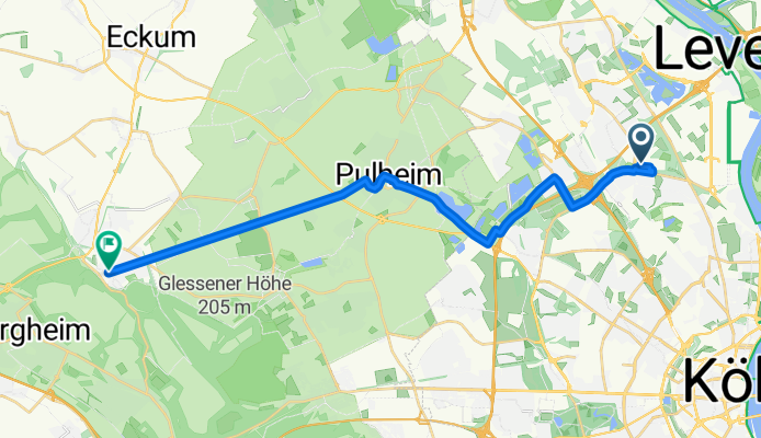 Militärringstraße, Köln nach Dechant-Heinrich-Meurers-Straße 35, Bergheim