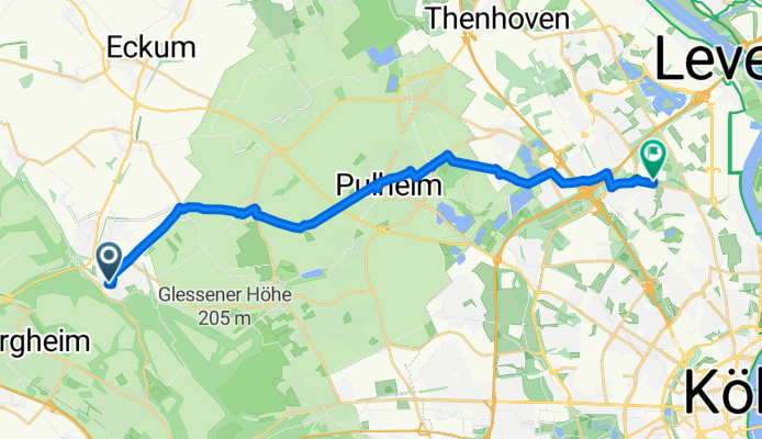 Dechant-Heinrich-Meurers-Straße 35, Bergheim nach Militärringstraße 1000, Köln