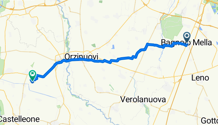 Route von Via Antonio Gramsci 134, Bagnolo Mella