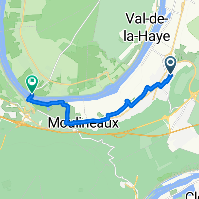 De 4 Rue du 8 Mai, Grand-Couronne à Rue de Bas, Sahurs