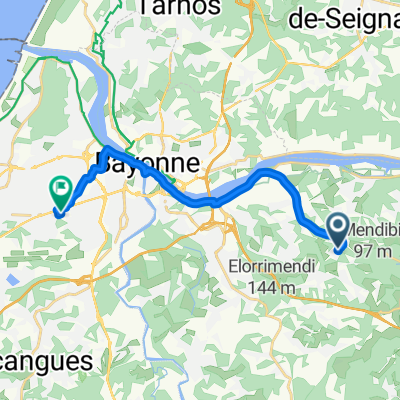 De 19 Allée des Albizias, Lahonce à Promenade René Borda, Anglet