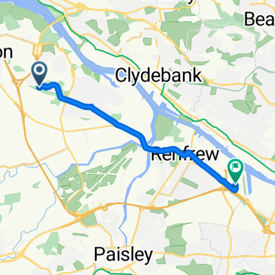 Route from 32 Millfield View, Erskine