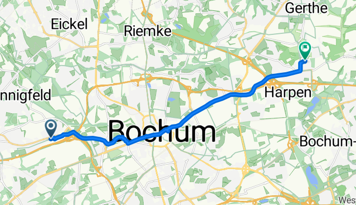 Heidestraße 119, Bochum nach Bockholtstraße 24A, Bochum