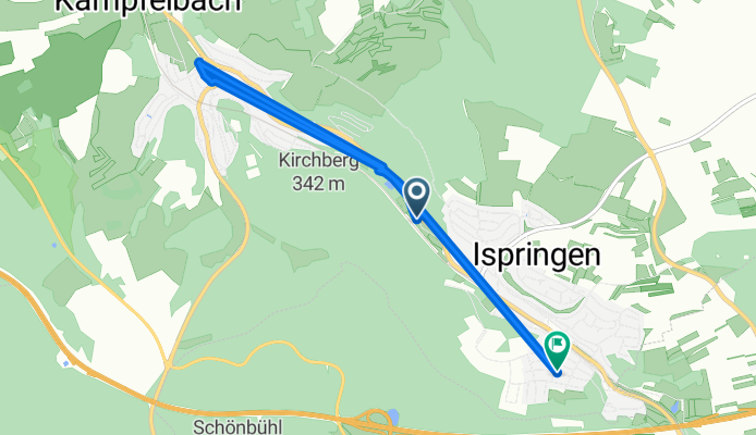 Wiesenweg, Ispringen nach Am Breitenstein 24, Ispringen