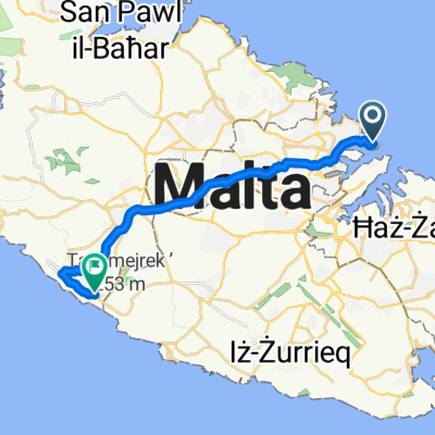 Qui-Si-Sana Seafront, Sliema to Triq Panoramika, Dingli