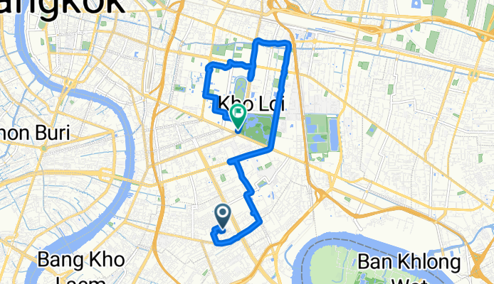 Route from 144/18 Soi Muban Chanthra Niwet, Bangkok