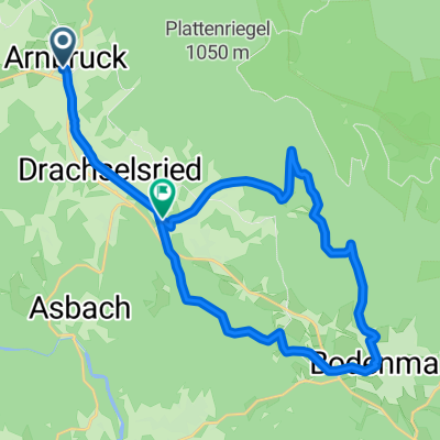 Tour  arnbruck-Frathau-Bodenmais-Arnbruck 21 km