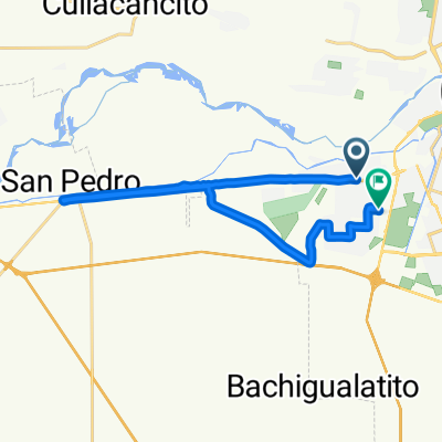 De Calzada Aeropuerto, Culiacán Rosales a Paseo Solare, Culiacán Rosales
