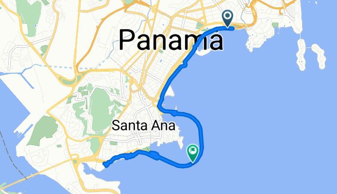 De Ciclovía Cinta Costera, Panamá a Cinta Costera, Panamá
