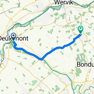 De Chemin du Petit Bonheur, Deûlémont à 2 Allée des Frères Roupain, Linselles