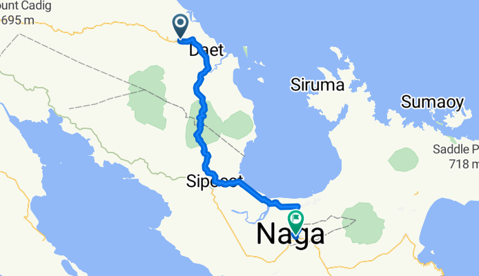 Route to J. Miranda Avenue, Naga City