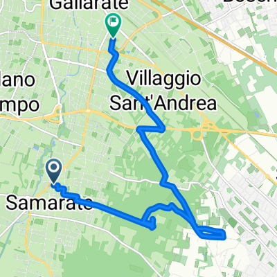 Da Via Gorizia 7, Samarate a Via Egidio de Magri 1, Gallarate