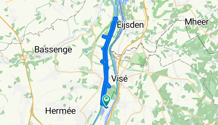 Hermalle vers Maastricht, 20km