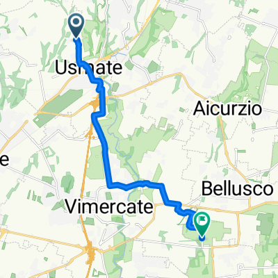 Da Via Fratelli Cairoli 11, Usmate Velate a Via Cascina Rossino 3