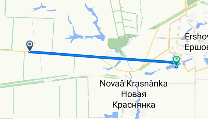 От 63А-00001 до улица Суворова 39, Ершов