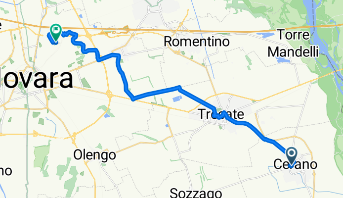 Da Via Madonnina 10, Cerano a Via Tazzoli 4X, Novara