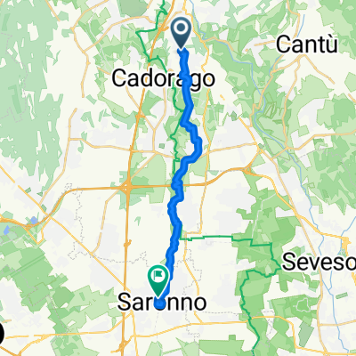 Da Via Monte San Michele 3, Fino Mornasco a Piazza Aviatori d'Italia 3/A, Saronno