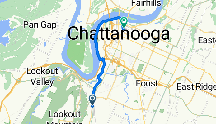 4304 St Elmo Ave, Chattanooga to 600 Georgia Ave, Chattanooga