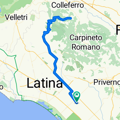 Da Via Goffredo Mameli 1–29, Pontinia a Via Goffredo Mameli 1–29, Pontinia