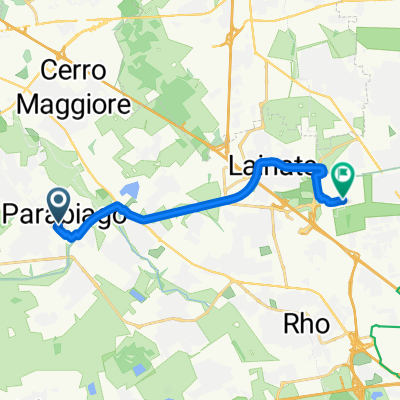 Il Centro Arese Percorso da Via Paolo Castelnovo 50, Parabiago