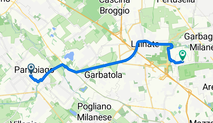 Il Centro Arese Percorso da Via Paolo Castelnovo 50, Parabiago