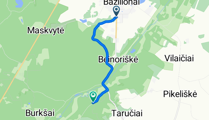 2135 9, Bazilionai to Unnamed Road