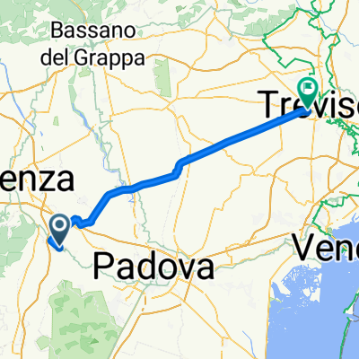 Da Via Fontanelle 10, Montegaldella a Viale XV Luglio 87, Treviso